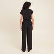 Combinaison pantalon ceinturée noir femme