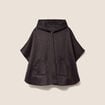 Poncho cape marron fonc&eacute; femme