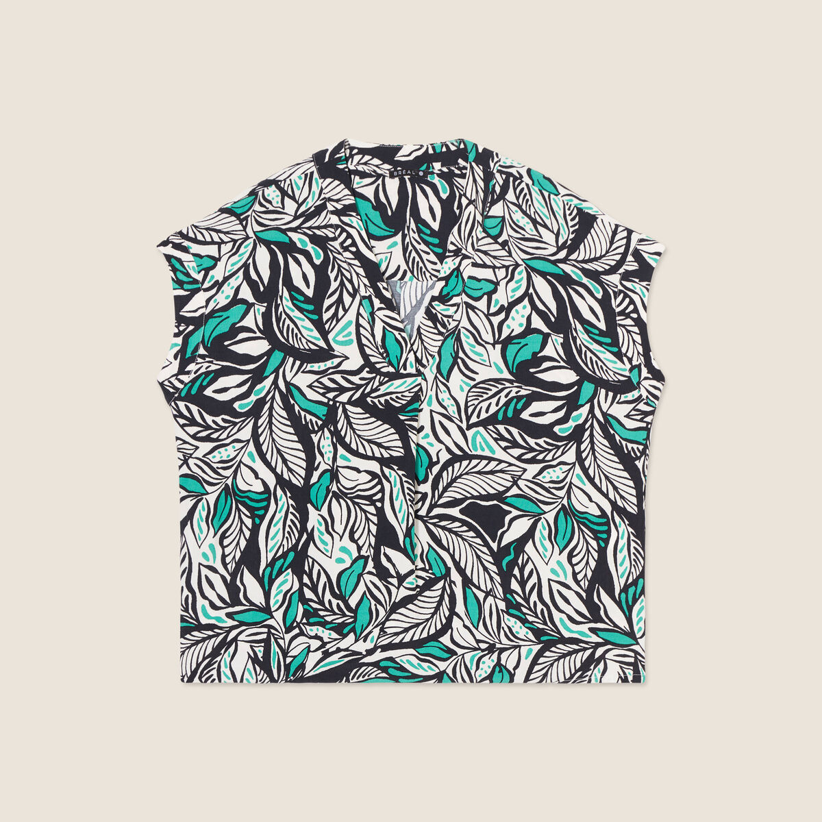 Blouse manches courtes vert femme
