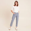 Jean coupe mom 7/8&egrave;me bleu femme