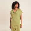 T-shirt manches courtes vert olive femme