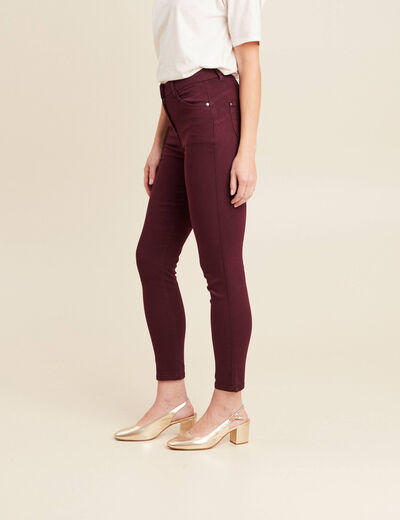 Pantalon magique Le L&eacute;ger coupe ajust&eacute;e bordeaux femme