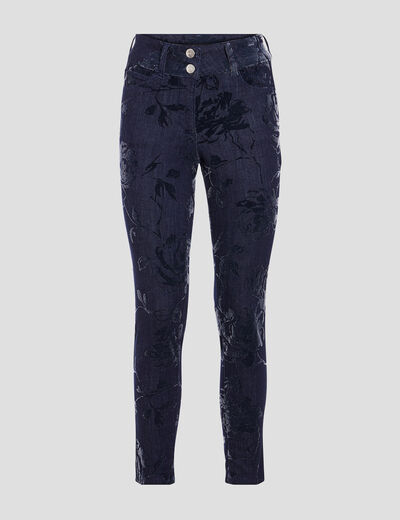 Jean ajusté taille standard denim brut femme