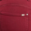 Pantalon droit taille haute 7/8ème bordeaux femme