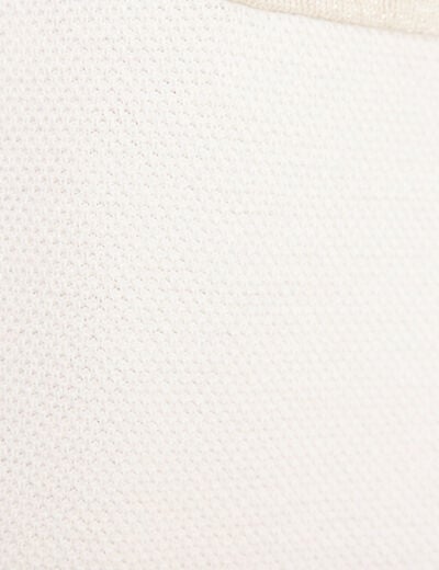 Sweat &agrave; capuche zipp&eacute; ecru femme