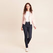Veste droite zipp&eacute;e vieux rose femme