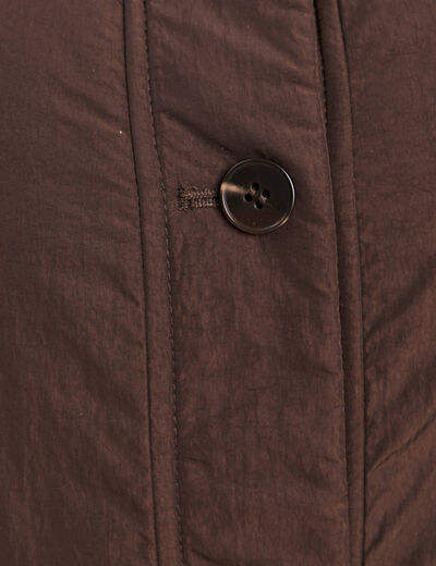 Doudoune doubl&eacute;e marron fonc&eacute; femme