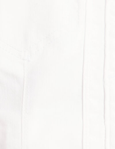 Blouson ajusté boutonné ecru femme