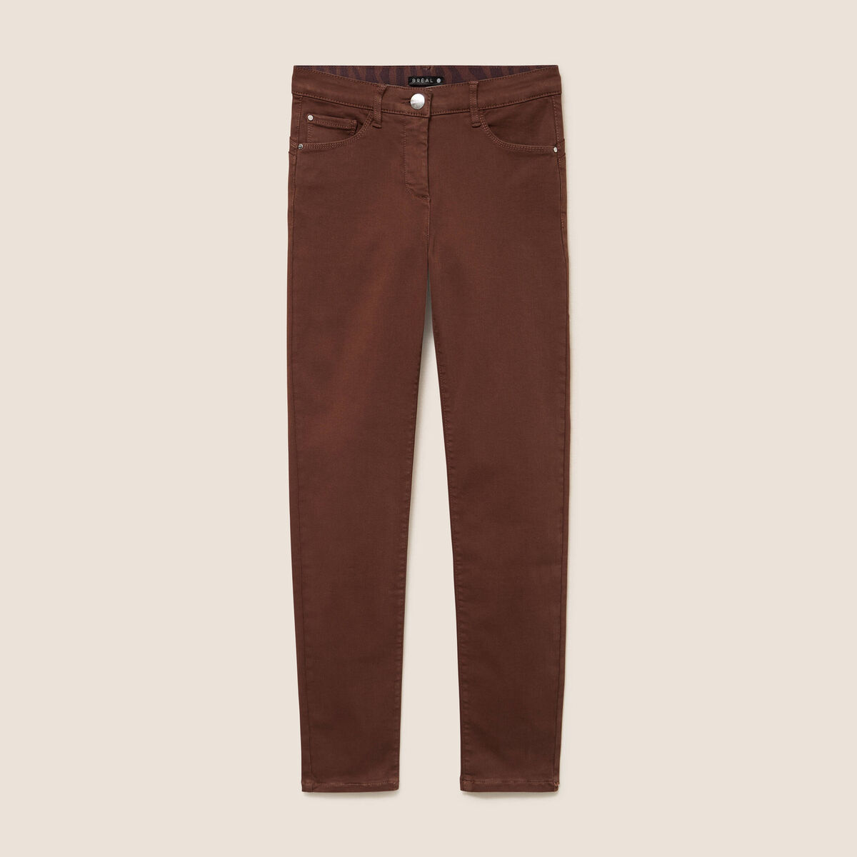 Jean magique L'Unique coupe ajust&eacute;e marron femme