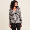 Pull manches longues blanc femme