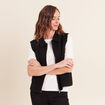 Gilet zipp&eacute; sans manches noir femme