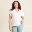 Blouse manches courtes ecru femme