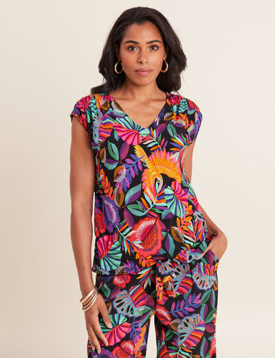 Blouse sans manches multicolore femme