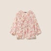 Blouse ample en voile manches 3/4 multicolore femme