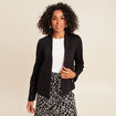Veste droite r&eacute;versible noir femme