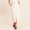 Jupe en coton taille standard ivoire femme