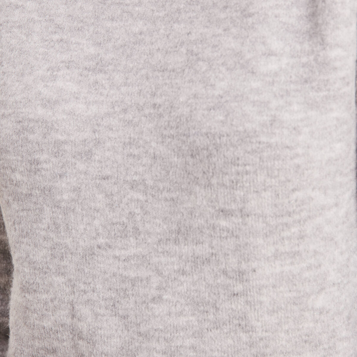 Robe pull droite col montant gris clair femme
