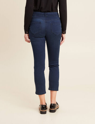 Jean droit taille standard denim brut femme