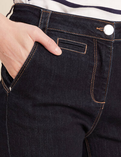 Jean droit 7/8ème denim brut femme