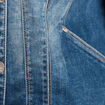 Veste jean ajustée manches longues denim double stone femme