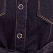 Robe jean &eacute;vas&eacute;e col chemise denim brut femme