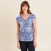 T-shirt manches courtes bleu femme