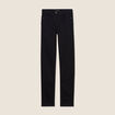 Jean ajusté taille standard long noir femme