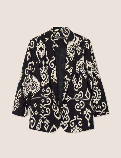 Veste esprit tailleur noir femme