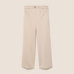Pantalon large 7/8&egrave;me sable femme