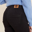 Jean droit taille basculée noir femme