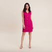 Robe fourreau r&eacute;versible rose fushia femme
