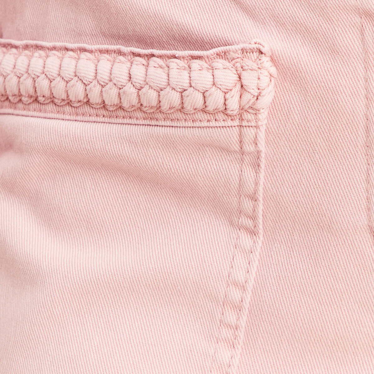 Jean carotte 7/8ème rose pastel femme