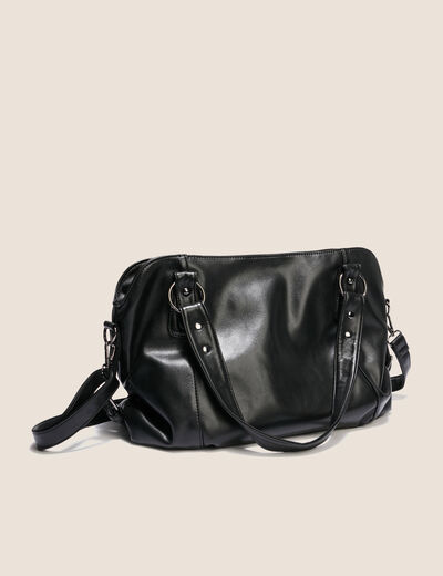 Sac cabas détails cloutés noir femme