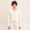 Veste cintr&eacute;e r&eacute;versible manches longues beige femme