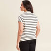 Blouse manches courtes blanc femme