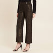 Pantalon large paillettes noir femme