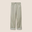 Pantalon coupe mom 7/8&egrave;me vert clair femme