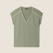 T-shirt manches courtes vert kaki femme