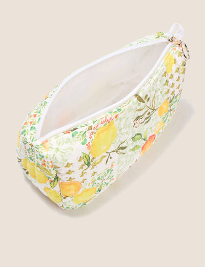 Trousse de toilette jaune citron femme