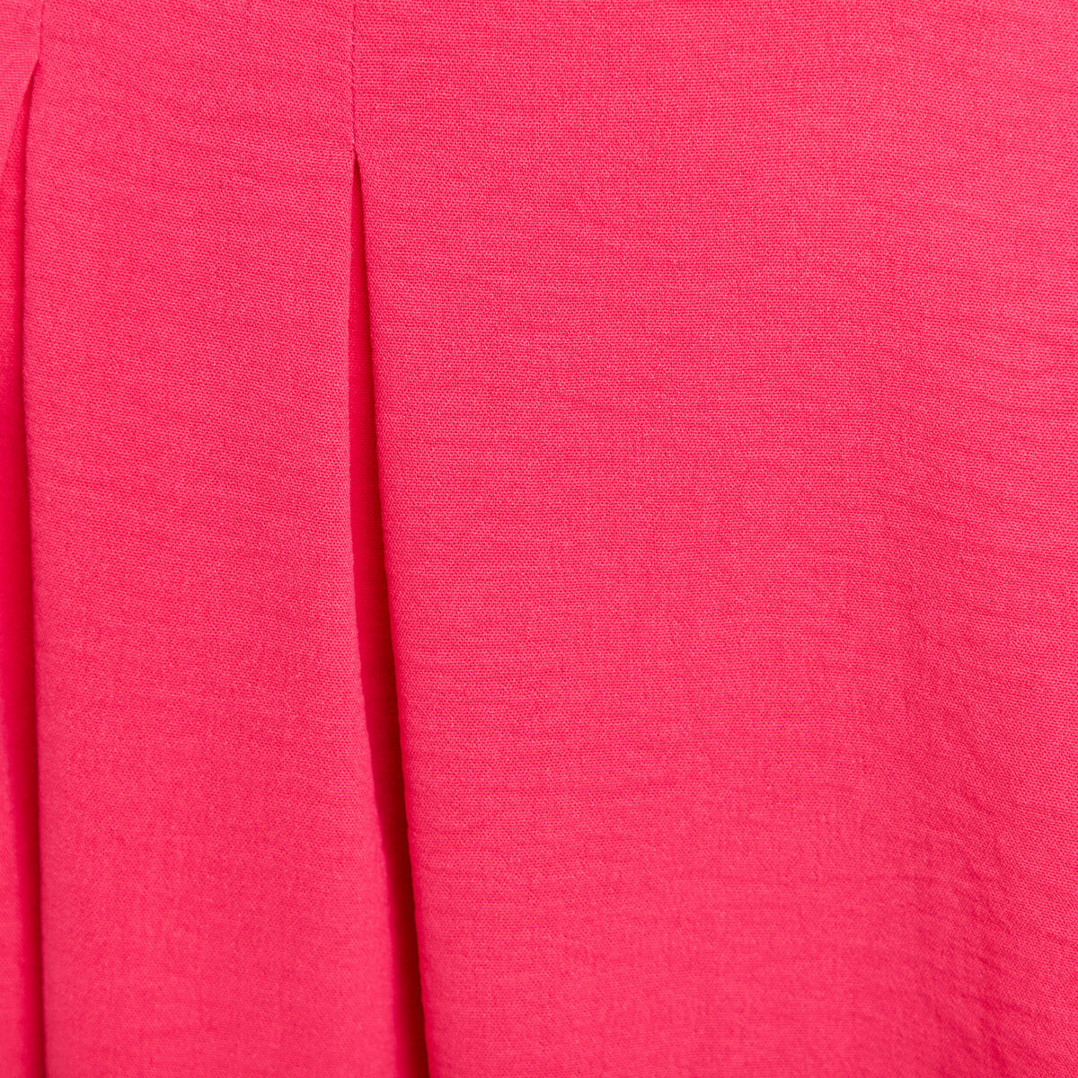 Jupe longue évasée ceinturée rouge corail femme