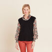 T-shirt manches longues 2-en-1 orange femme