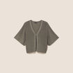 Gilet manches courtes vert clair femme