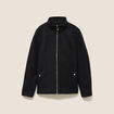 Manteau doubl&eacute; avec capuche noir femme