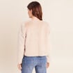 Veste manches longues fausse fourrure sable femme