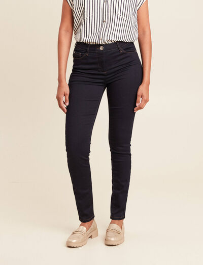 Jean magique ajusté taille standard denim brut femme
