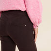 Pantalon coupe bootcut &agrave; pont marron fonc&eacute; femme