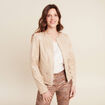Veste su&eacute;dine zipp&eacute;e beige femme