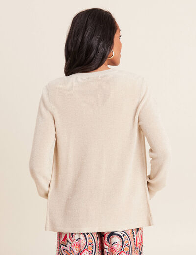 Gilet manches longues couleur or femme