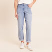 Jean coupe mom 7/8&egrave;me denim double stone femme