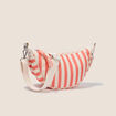 Sac bandouli&egrave;re doubl&eacute; orange fluo femme